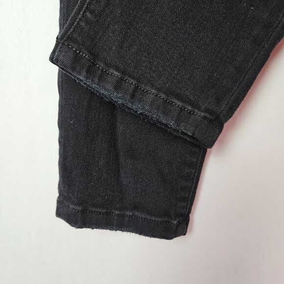 Current/Elliott / Revolve The Stiletto Skinny Jean Jet Black Knee Destroy 25-0 - Picture 7 of 15